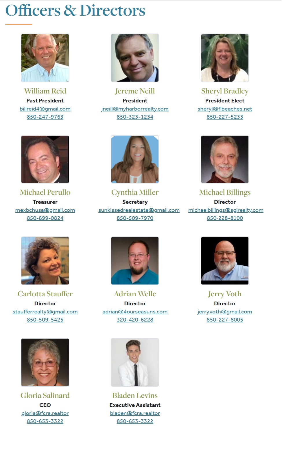 2025 Officers & Directors